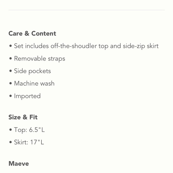 ✨ Set! Anthropologie Top and Skirt Set Sz L - Picture 5 of 5